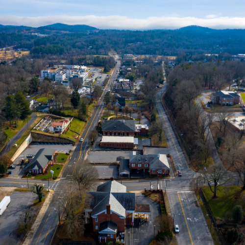 Davidson, North Carolina aerial view
