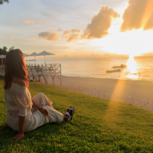 lady in sunset