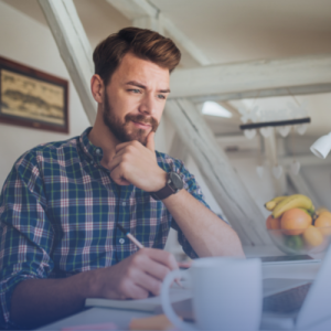 Man working from home