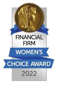 Womens choice financial firm 2022 award seal