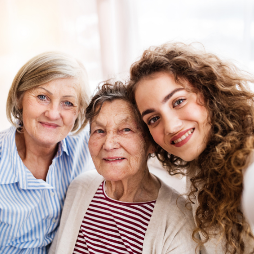 Generational family, grandmother, mother, daughter