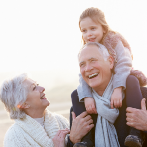 generational family, grandfather, grandmother, granddaughter