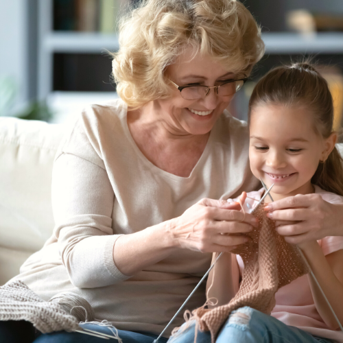 Mature Women with Grandchild