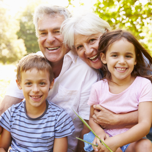 generation family, grandmother, grandfather, grandson, granddaughter